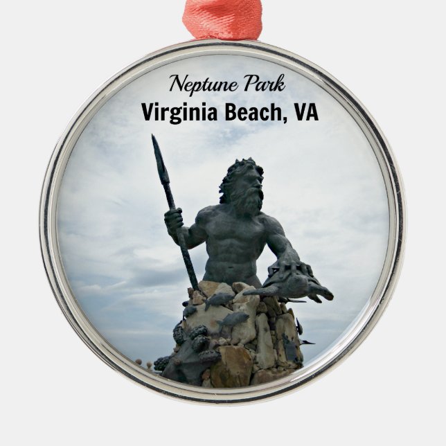 King Neptune Park, Virginia Beach, VA Metal Tree Decoration (Front)