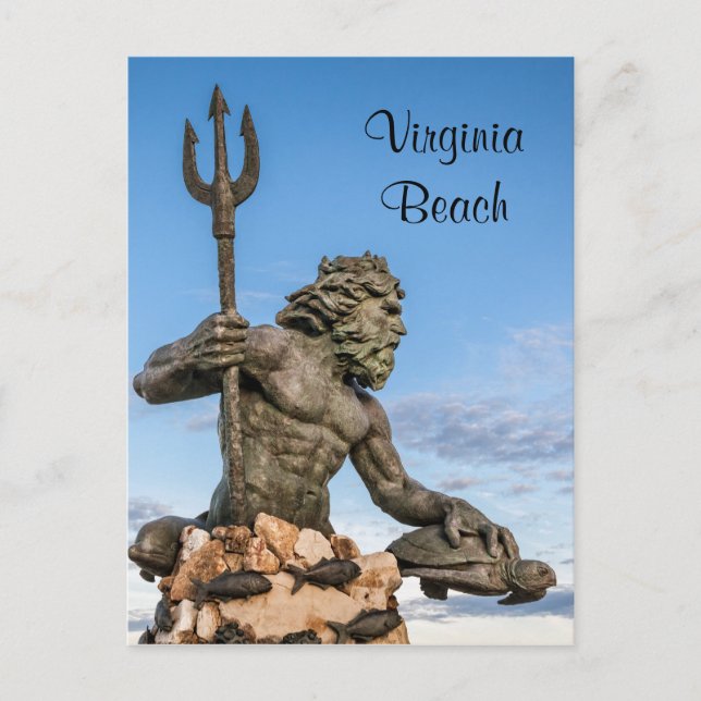 King Neptune Statue Postcard (Front)