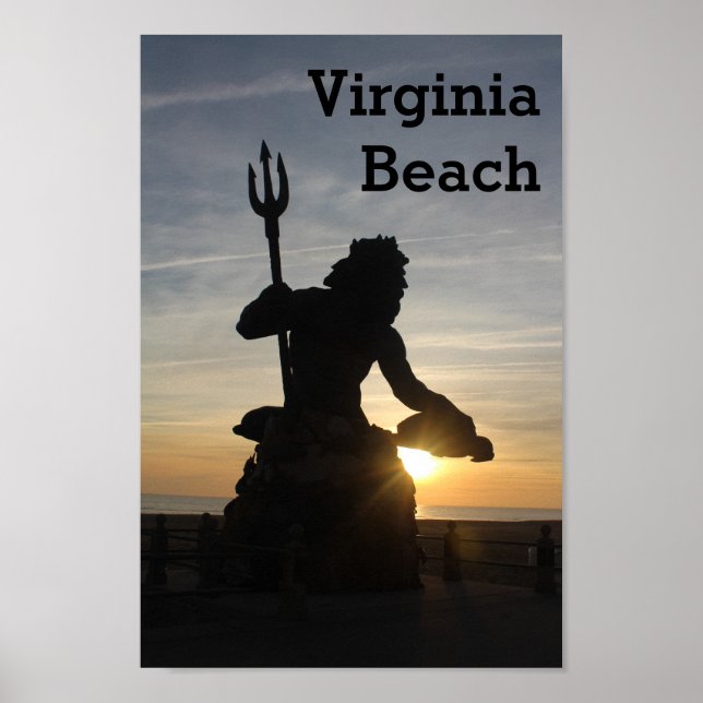 King Neptune Virginia Beach sunrise Poster (Front)