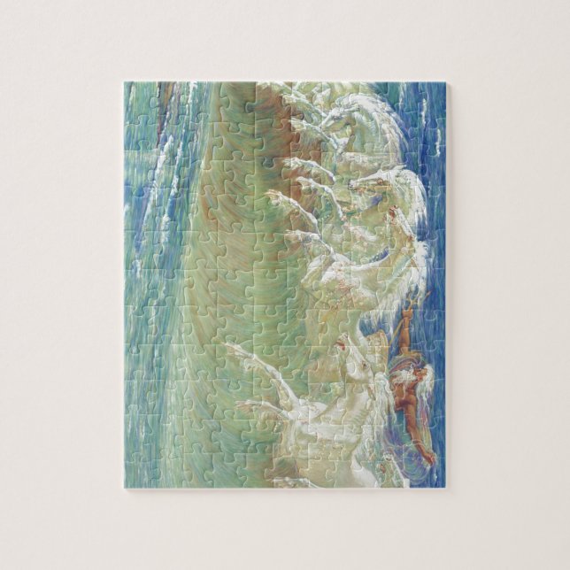 King Neptune's Horses on the Beach Jigsaw Puzzle (Vertical)