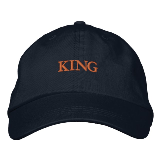 KING Nice Visor Embroidered-Hats Handsome Cool  Embroidered Hat (Front)
