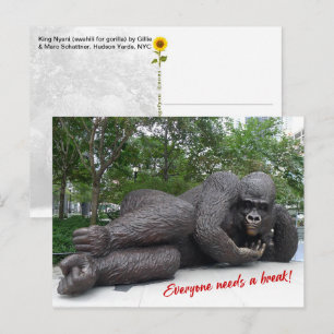 King Nyani takes a break. NYC - H postcard