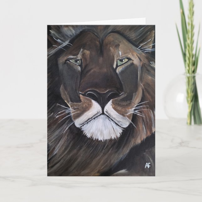 King of Beasts Painting by Alfred Fox Card (Front)