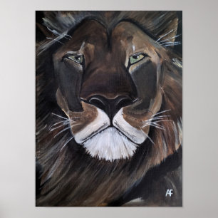 King of Beasts Painting by Alfred Fox Poster