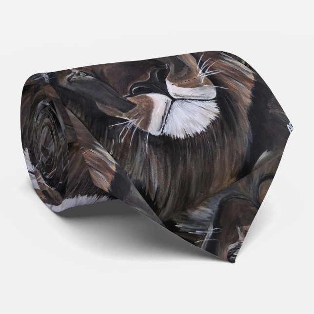 King of Beasts Painting by Alfred Fox Tie (Rolled)