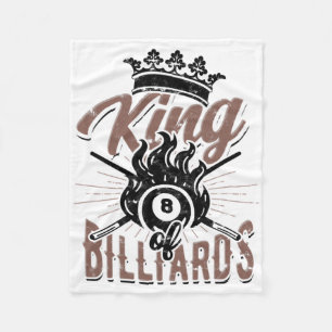 King Of Billiards – 8-ll Pool And Chalk Fleece Blanket