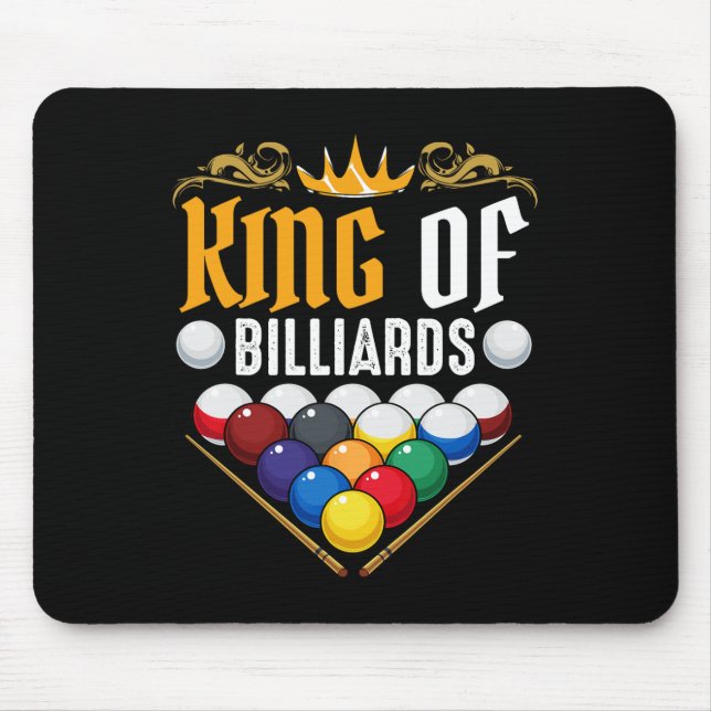 King Of Billiards Pool Billiard Snooker Lover Hob  Mouse Pad (Front)