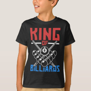 King Of Billiards Snooker Pool Billiards Rack Cue T-Shirt