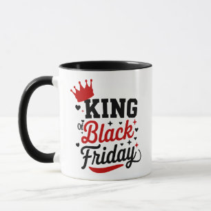 King of Black Friday Crown Typography Mug