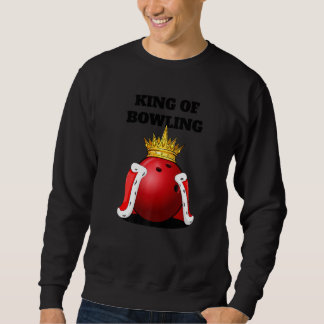 King Of Bowling Mens Bowling Player  Boys Bowling Sweatshirt