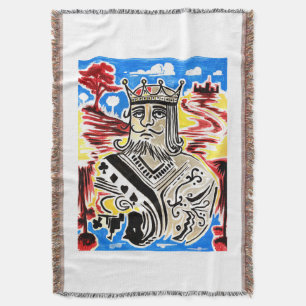 King Of Cards Throw Blanket
