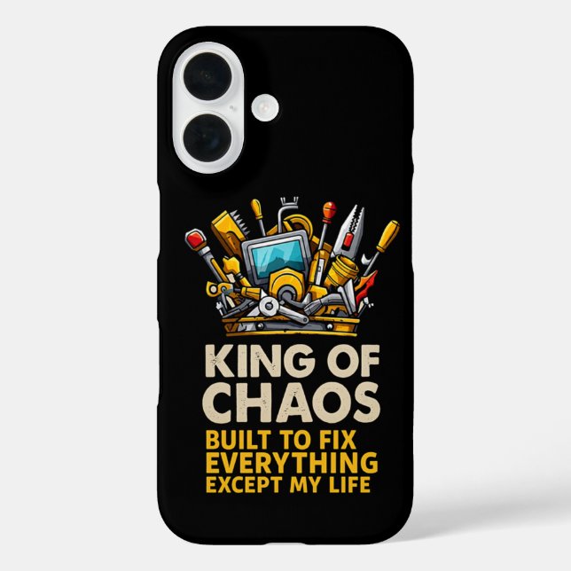 King of Chaos Handy Dad Fixes Everything But Life Case-Mate iPhone Case (Back)