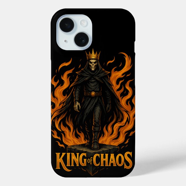 King of Chaos iPhone 15 Barely There Case Gothic (Back)