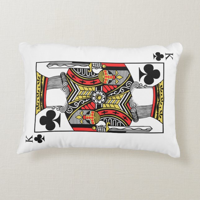 King of Clubs - Add Your Image Decorative Cushion (Back)