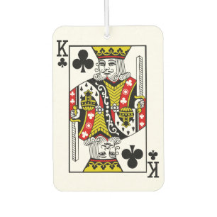 King of Clubs Playing Cards Car Air Freshener