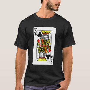 King Of Clubs Poker Card Games Playing Cards Black T-Shirt