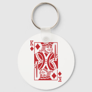 King Of Diamonds Halloween Costume Key Ring