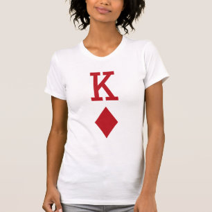 King of Diamonds Red Playing Card T-Shirt