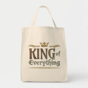 KING of Everything - Grand Mediaeval DAD Man Crown Tote Bag