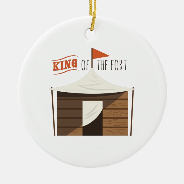 King Of Fort Ceramic Tree Decoration (Front)