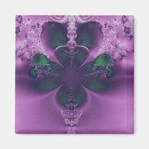 King of Four Leaf Clovers Abstract Magnet
