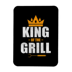 King of grill chef grilling & bbq lovers gift magnet