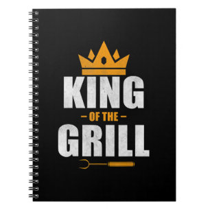 King of grill chef grilling & bbq lovers gift notebook