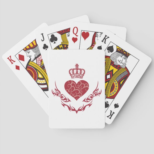 King of heart playing cards (Back)
