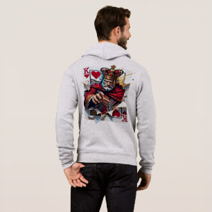 King of Hearts — Bold Royal Playing Card Illustrat Hoodie