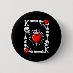 King Of Hearts Card Costume Funny Halloween King O 6 Cm Round Badge