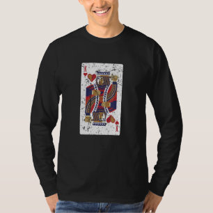 King Of Hearts Card Design Poker Player T-Shirt