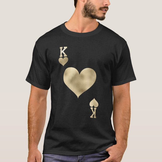 King Of Hearts Card Halloween Costume Glam T-Shirt (Front)