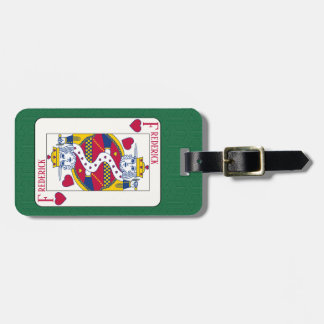 King of Hearts Custom Name Playing Card Luggage Tag