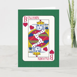 King of Hearts Custom Name Playing Card Valentine