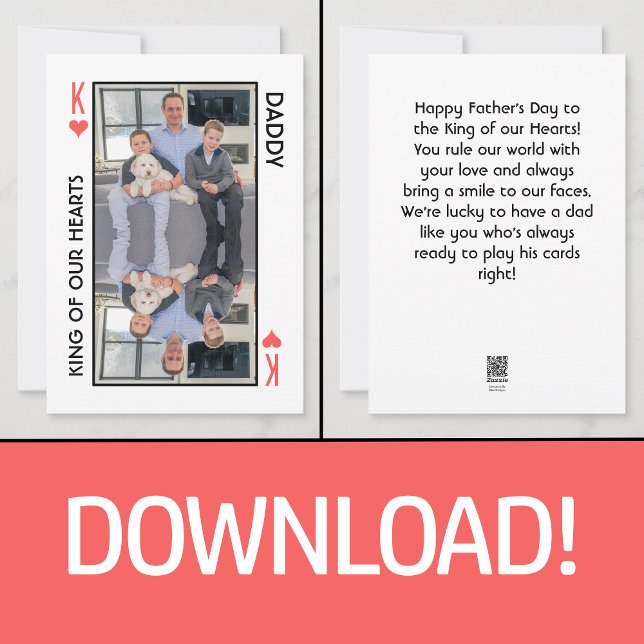 King of Hearts Father's Day Card (Celebrating Dad, Our King of Hearts! 👑❤️)