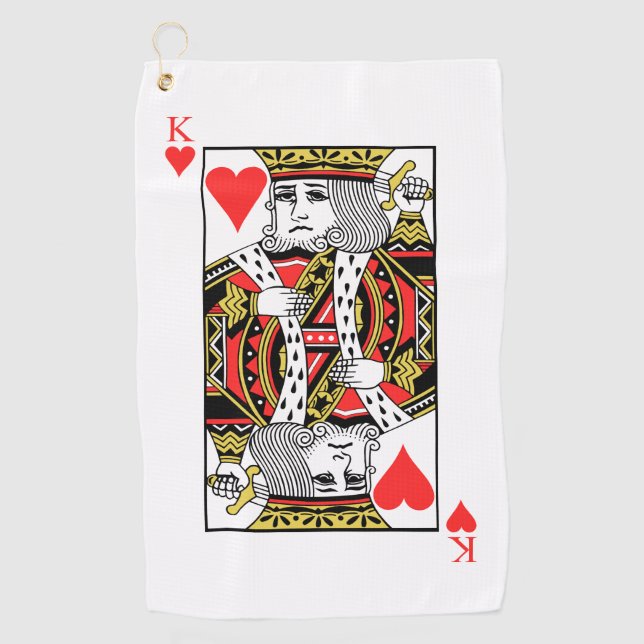 King of Hearts Golf Towel (Front)