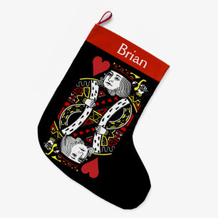 King of Hearts Large Christmas Stocking