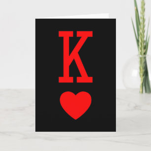 King Of Hearts Matching Couple Saint Valentines Da Card