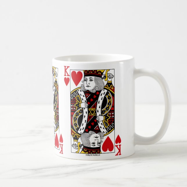 King Of Hearts Playing Card Coffee Mug (Right)