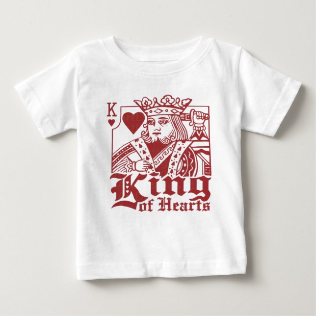 King of Hearts Playing Card Valentine  Baby T-Shirt (Front)