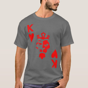 King of Hearts Poker Card Lion King of the Gambler T-Shirt