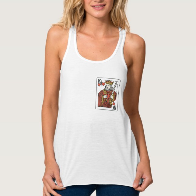King of Hearts — Regal Red & Gold Singlet (Front)
