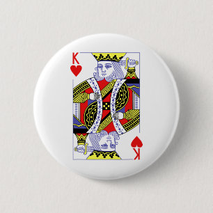 King Of Hearts Royal Flush Costume Halloween Playi 6 Cm Round Badge