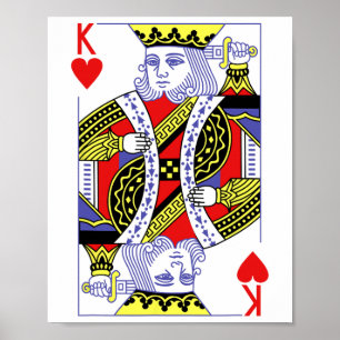 King Of Hearts Royal Flush Costume Halloween Playi Poster