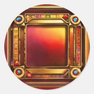 King of Hearts Slot Icon" Classic Round Sticker