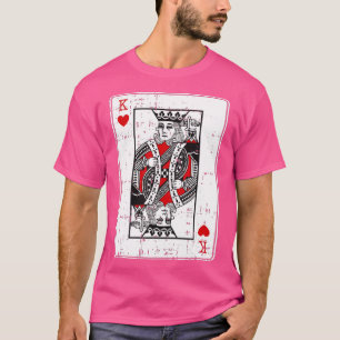 King Of Hearts Valentines Day Cool Playing Card VD T-Shirt