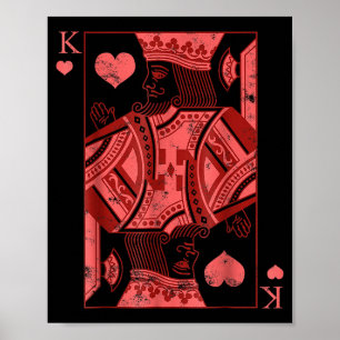 King Of Hearts Valentines Day Cool V-day Couple Ma Poster