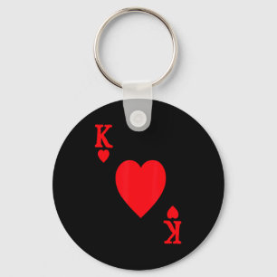 King Of Hearts Valentine's Day Lover Royal Flush F Key Ring