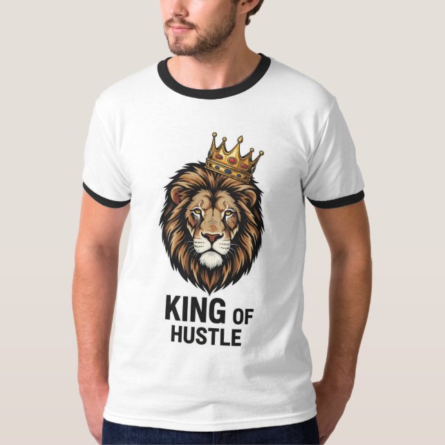King of Hustle – Lion Crown T-Shirt (Front)