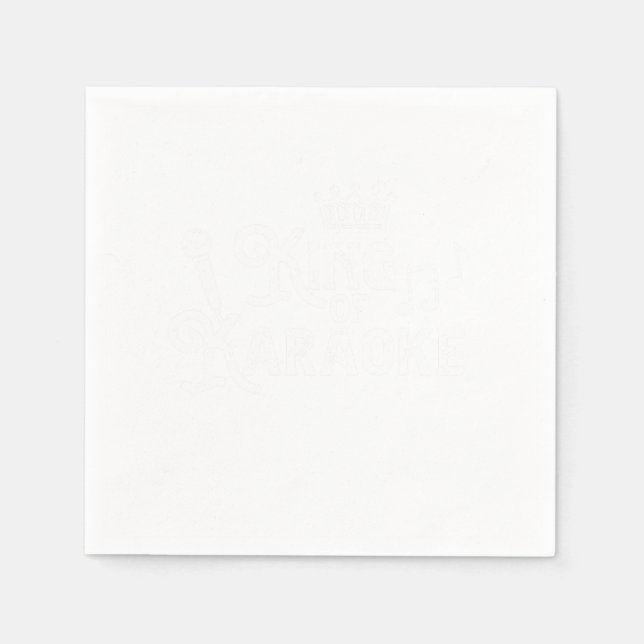 King Of Karaoke Singing Music Microphone Mic Gift Napkin (Front)